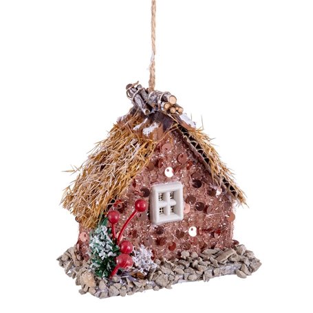 Décorations de Noël Multicouleur Naturel Polyfoam Maison 9 x 5 x 9,5 c