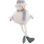 Décorations de Noël Blanc Gris Bois Foam Tissu Bonhomme de Neige 11 x 