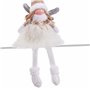 Décorations de Noël Blanc Multicouleur Polyrésine Sable Tissu Ange 17 