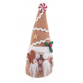 Décorations de Noël Beige Multicouleur Sable Tissu Fille 8 x 6 x 19,5 