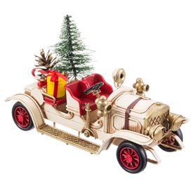 Décorations de Noël Multicouleur Métal Voiture 17,5 x 7 x 10,5 cm