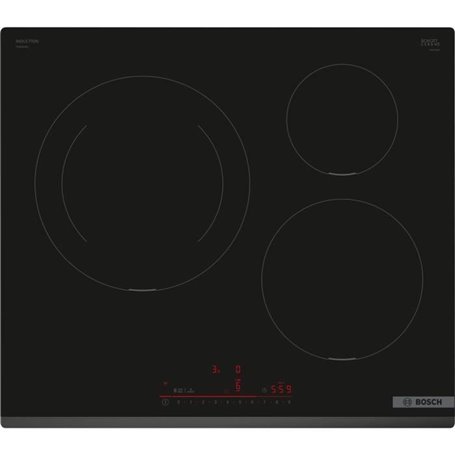 Table induction BOSCH - 3 foyers - L59 x P52 cm - PIJ631HB1E