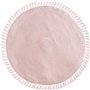 Tapis à franges rose avec Lurex doré intégré 90 cm Ø 90 Jaune, Rose