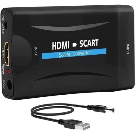 Adaptateur HDMI PeritelConvertisseur HDMI vers PéritelEntrée HDMI Sort