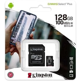 kingston canvas select plus carte micro sd sdcs2 128gb class 10 + adap