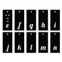 Pochoirs alphabet 70 motifs - lettre cursives & chiffres