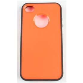 Coque iphone 4 /4s orange semi rigide