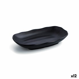 Assiette creuse Quid A'bordo Noir Plastique 25,5 cm (12 Unités)