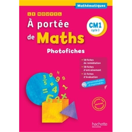 Le Nouvel A portée de maths CM1 - Photofiches + CD ROM - Ed. 2016