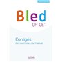 Bled CP/CE1 - Corrigés du manuel - Edition 2018