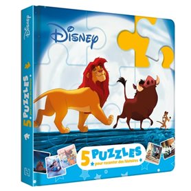 DISNEY - Mon Petit Livre Puzzle - 5 puzzles 9 pièces - Classiques