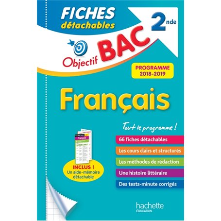 Objectif Bac Fiches détachables Français 2nde