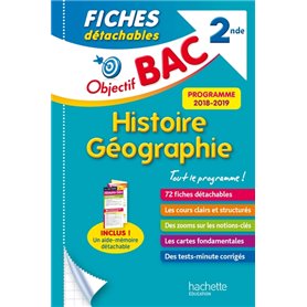 Objectif Bac Fiches Détachables Histoire-Geographie 2nde