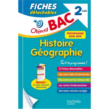 Objectif Bac Fiches Détachables Histoire-Geographie 2nde