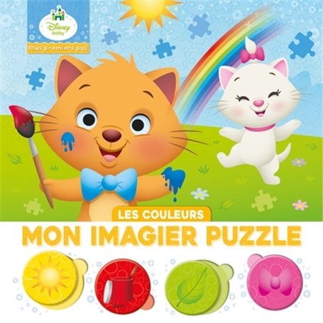 DISNEY BABY - Mes Premiers Pas - Les couleurs - Imagier puzzle 4 pièces