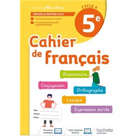 Cahier de Français cycle 4/5e - cahier d'activités - Ed. 2022