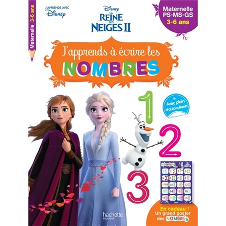 Disney - Reine des Neiges 2 - J'apprends à écrire les nombres PS - MS - GS (3-6 ans)