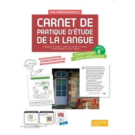 Carnet de pratique d'étude de la langue voie professionnelle - niveau 2  - Livre élève - éd. 2023