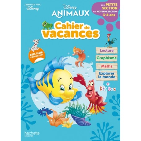 Disney animaux - De la Petite à la Moyenne section - Cahier de vacances 2023