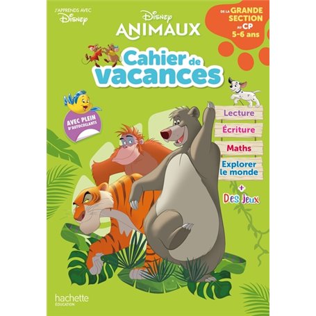 Disney animaux - De la Grande Section au CP - Cahier de vacances 2023