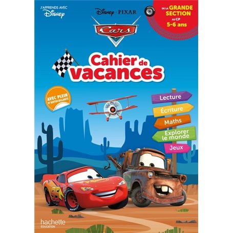 Disney - Cars - Cahier de vacances 2023, de la Grande Section au CP
