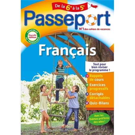 Passeport Français De la 6e à la 5e - Cahier de vacances 2023