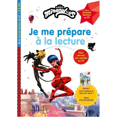 Miraculous - Je me prépare à la lecture Grande Section - CP, dès 5 ans - Cahier de vacances 2023