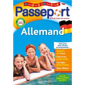 Passeport Allemand De la 6e à la 5e - Cahier de vacances 2023