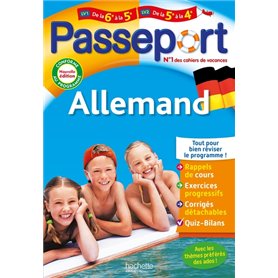 Passeport Allemand De la 6e à la 5e - Cahier de vacances 2023