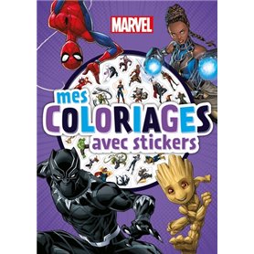 BLACK PANTHER - Mes coloriages avec stickers - MARVEL