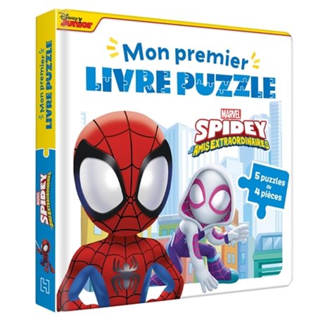 SPIDEY ET SES AMIS EXTRAORDINAIRES - Mon Premier Livre Puzzle - 5 puzzles 4 pièces - MARVEL