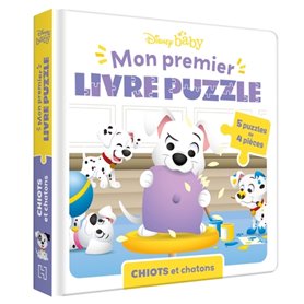 DISNEY BABY - Mon Premier Livre Puzzle - 5 puzzles 4 pièces - Chiots et chatons