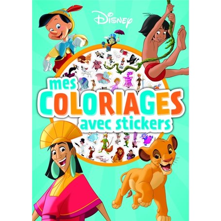 DISNEY - Mes Coloriages avec Stickers - Les Vieux Classiques Disney