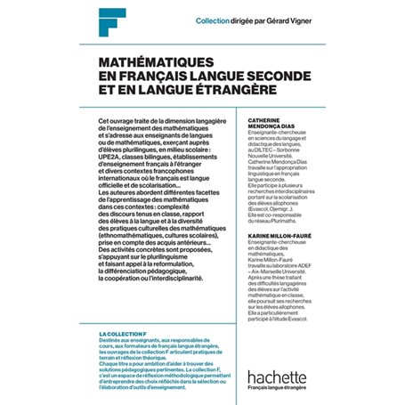 Collection F - Mathématiques en français langue seconde ou en langue étrangère