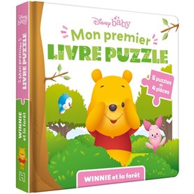 DISNEY BABY - Mon Premier livre puzzle - 4 pièces - Winnie et la forêt