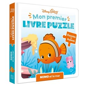 DISNEY BABY - Mon Premier livre puzzle - 4 pièces - Nemo et la mer