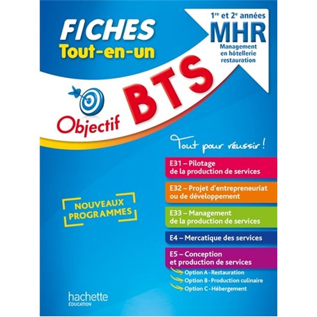 Objectif BTS MHR -  Fiches Tout-en-un (1re et 2e années)