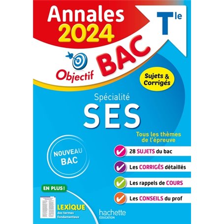 Annales Objectif BAC 2024 - Spécialité SES