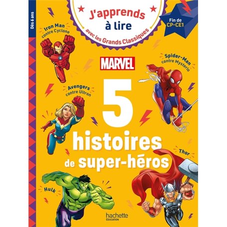 Disney - 5 histoires de super-héros Marvel fin de CP début de CE1