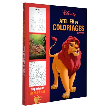 DISNEY TEENS - ATELIER DE COLORIAGES - Portraits en pas à pas