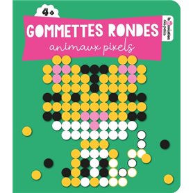 Gommettes rondes Animaux pixels