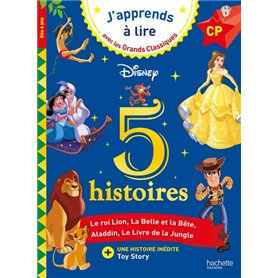 Disney - 5 histoires - CP niveaux 1, 2, 3