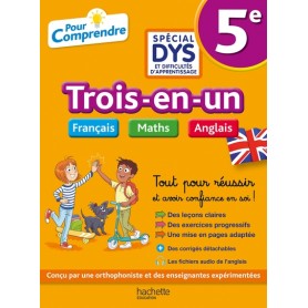 5e Spécial DYS (dyslexie) et difficultés d'apprentissage : Français - Maths - Anglais