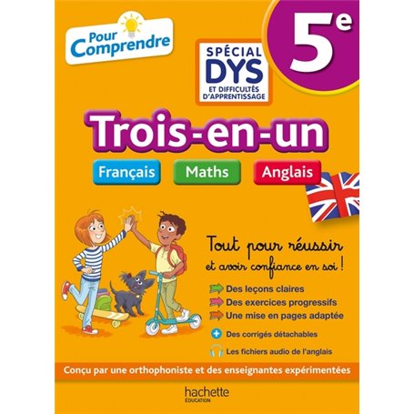 5e Spécial DYS (dyslexie) et difficultés d'apprentissage : Français - Maths - Anglais