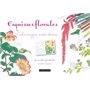 Esquisses florales coloriages cartes postales