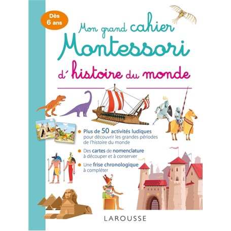 Mon grand cahier Montessori d'histoire du monde