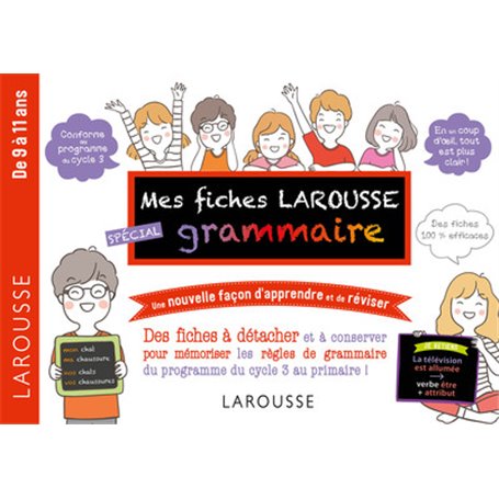 Mes fiches Larousse spécial grammaire - De 7 à 11 ans