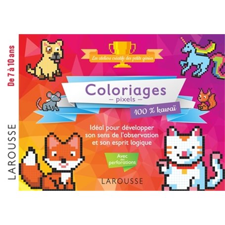 20 coloriages en pixel pour esprits logiques 100% Kawai