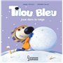 Tilou bleu joue dans la neige