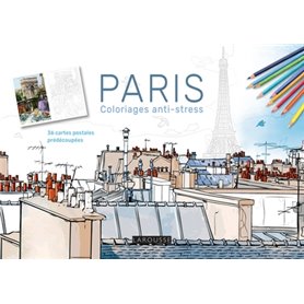 Paris carnet coloriages cartes postales